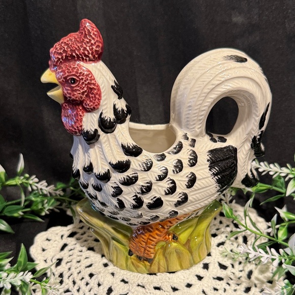 Other - Realistic Looking Vintage Ceramic Rooster Creamer or Planter